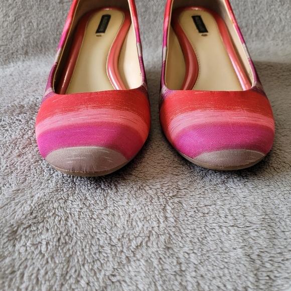Alex Marie round toe striped cork wedges size 9.5 - Picture 3 of 13